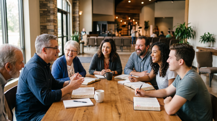 Firefly_Gemini-Flash_A-pastor-talking-with-several-generations-of-church-members-around-a-table-open-Bibl-143576-scaled